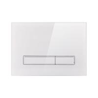Qtap Nest Клавіша кругла White glass 175х245х4mm