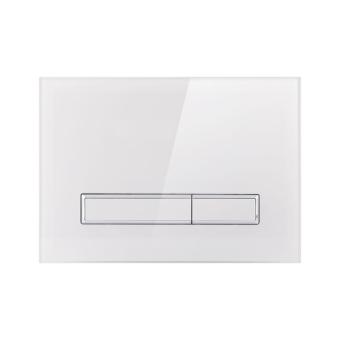 Qtap Nest Клавіша лінійна White glass 175х245х4mm