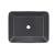 Раковина Tern накладна прямокутна без донного клапана Matt Black Qtap
