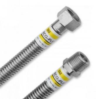 Шланг газовий стальний ecoflex 3/4" ЗВ 30 см